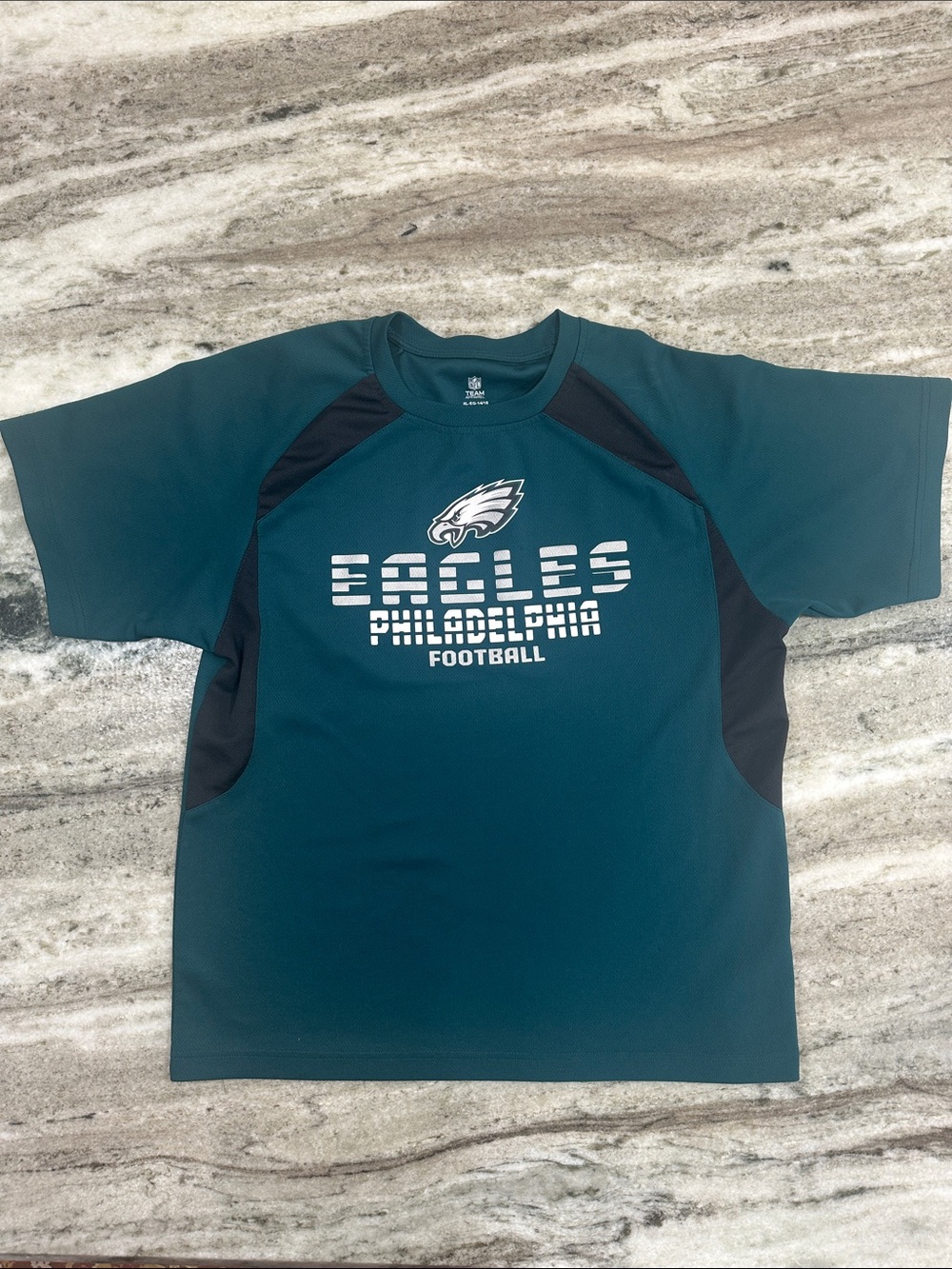 Philadelphia Eagles Football Kelly Green Mesh Practice Shirt Youth Sz XL 14/16